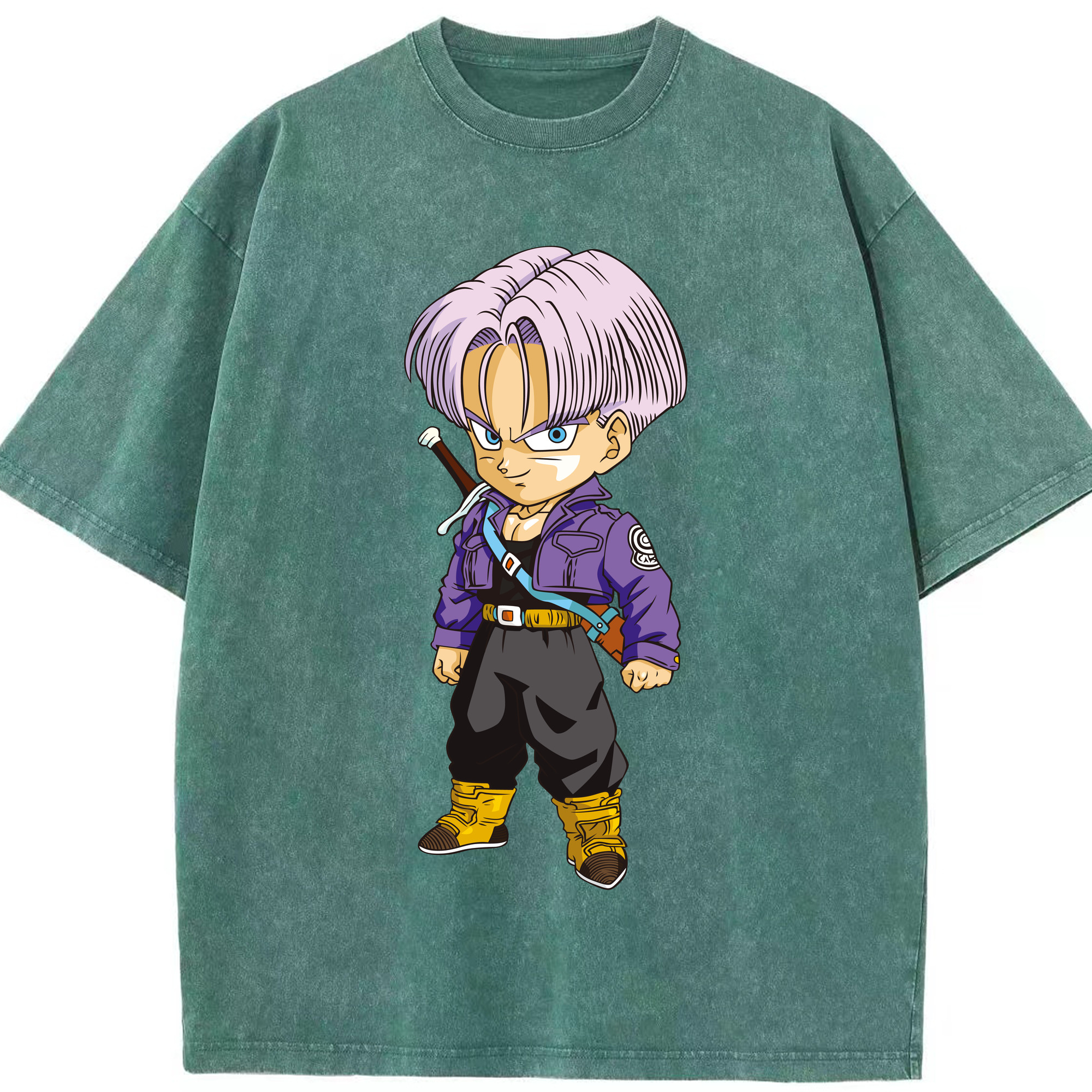 （画像用） ドラゴンボール トランクス（Torankusu）DRAGON BALL Trunks 綿100% ヴィンテージ風 半袖Tシャツ（フロントプリント）